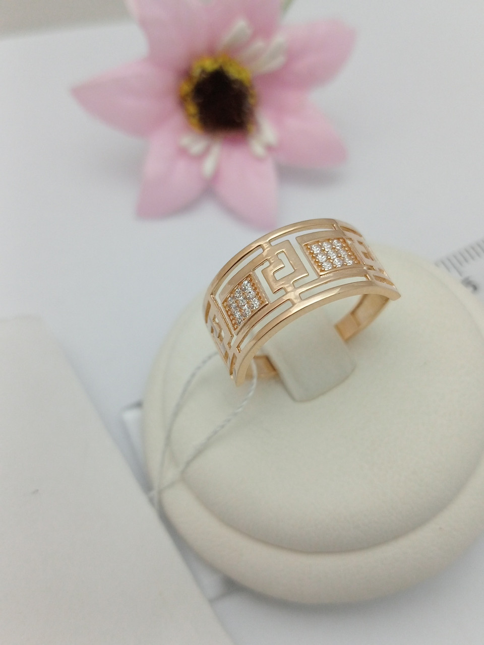 Золоте кільце з цирконієм Ukr-gold - Зображення 2