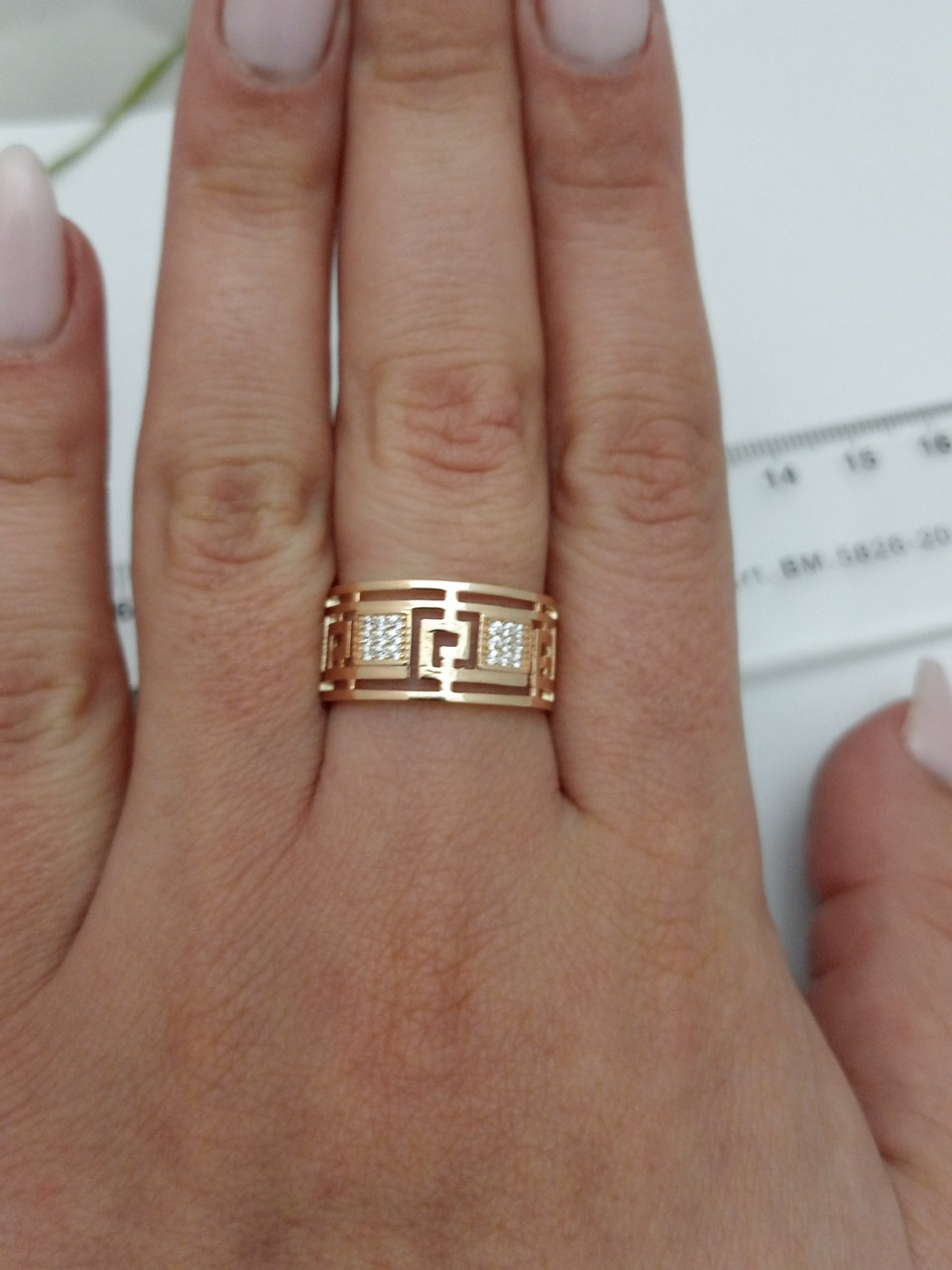 Золоте кільце з цирконієм Ukr-gold - Зображення 4