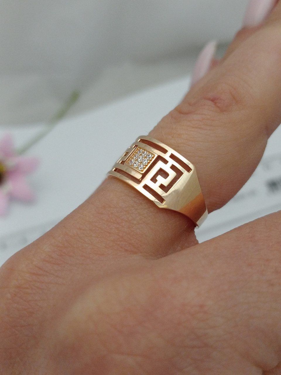 Золоте кільце з цирконієм Ukr-gold - Зображення 5