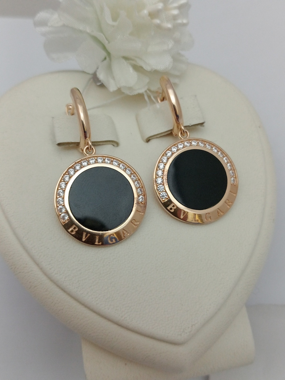 Золоті сережки з емаллю Ukr-gold - Зображення 2