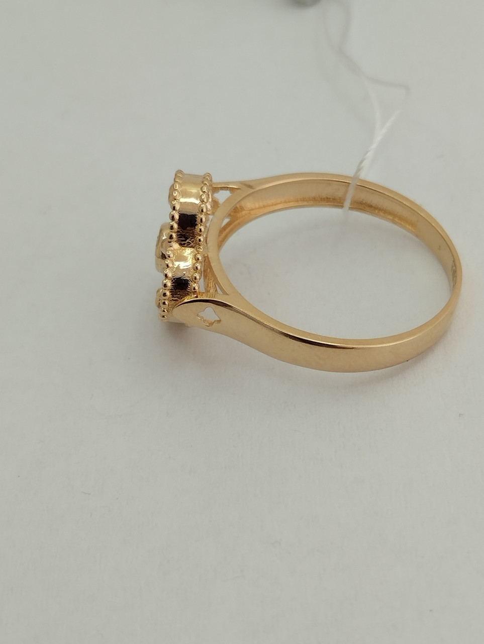 Золоте кільце з перламутром і цирконієм Ukr-gold - Зображення 3