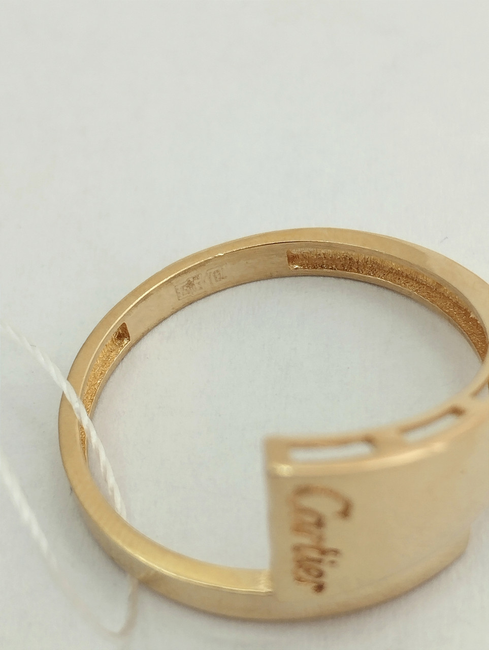 Золота каблучка 585 проби, золоте кільце без вставок стильне золоте кільце - Зображення 4