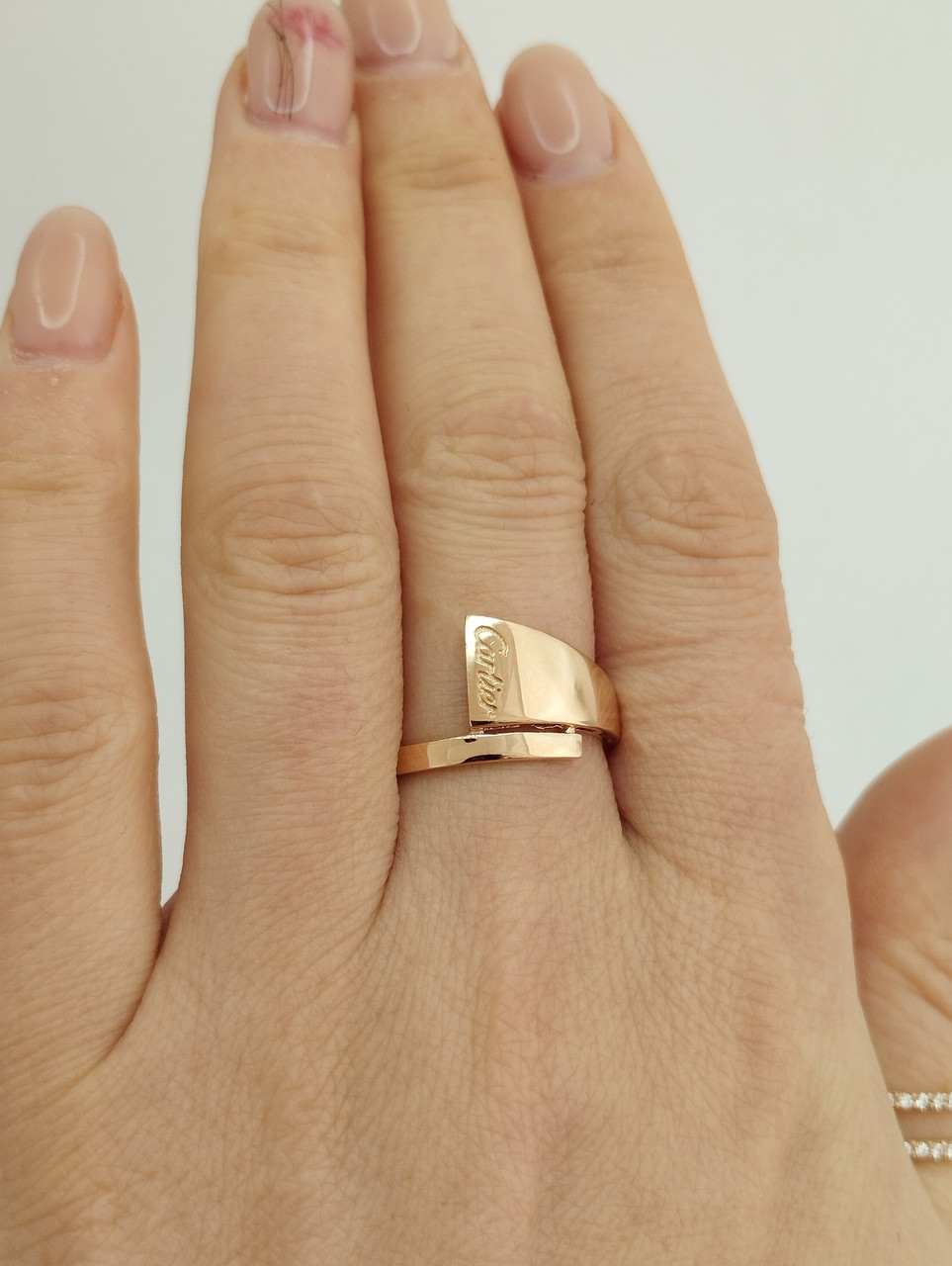 Золота каблучка 585 проби, золоте кільце без вставок стильне золоте кільце - Зображення 3