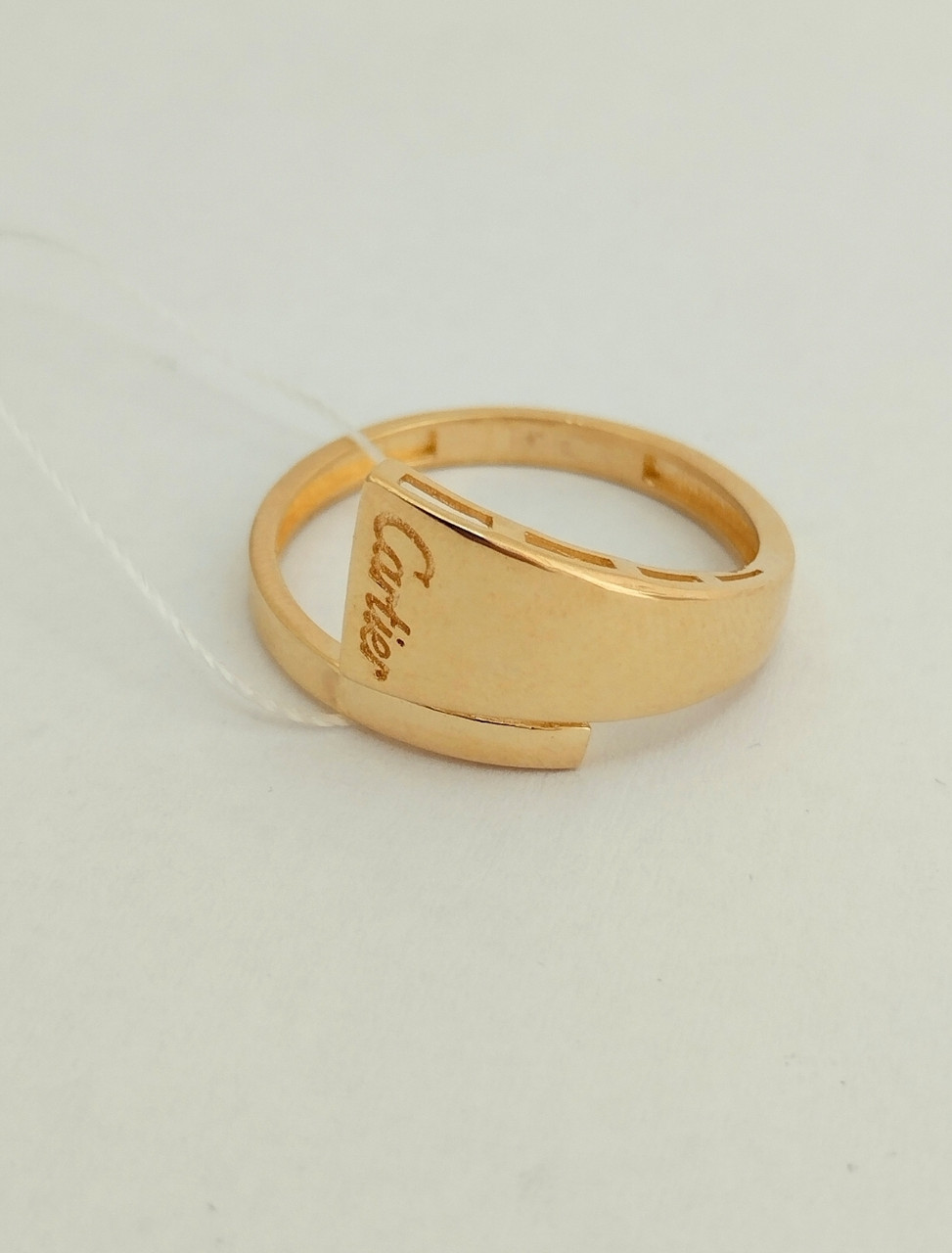 Золота каблучка 585 проби, золоте кільце без вставок стильне золоте кільце - Зображення 2