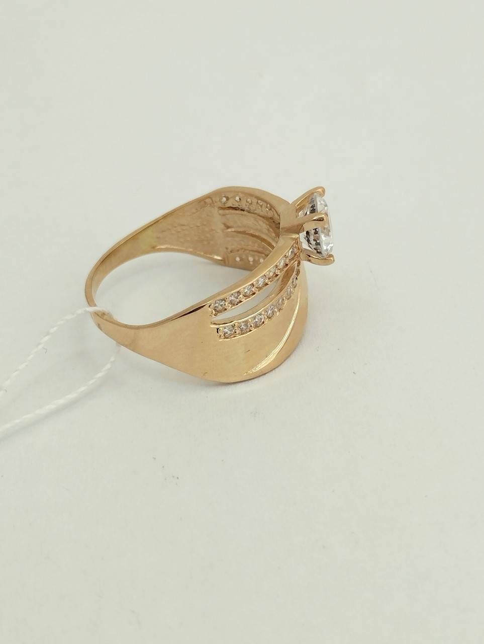 Золоте кільце з цирконієм Ukr-gold - Зображення 4