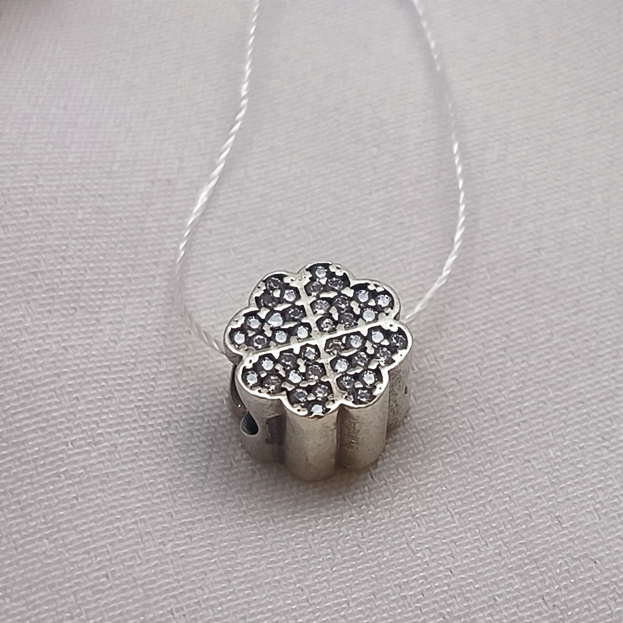 Срібний кулон шарм з цирконієм