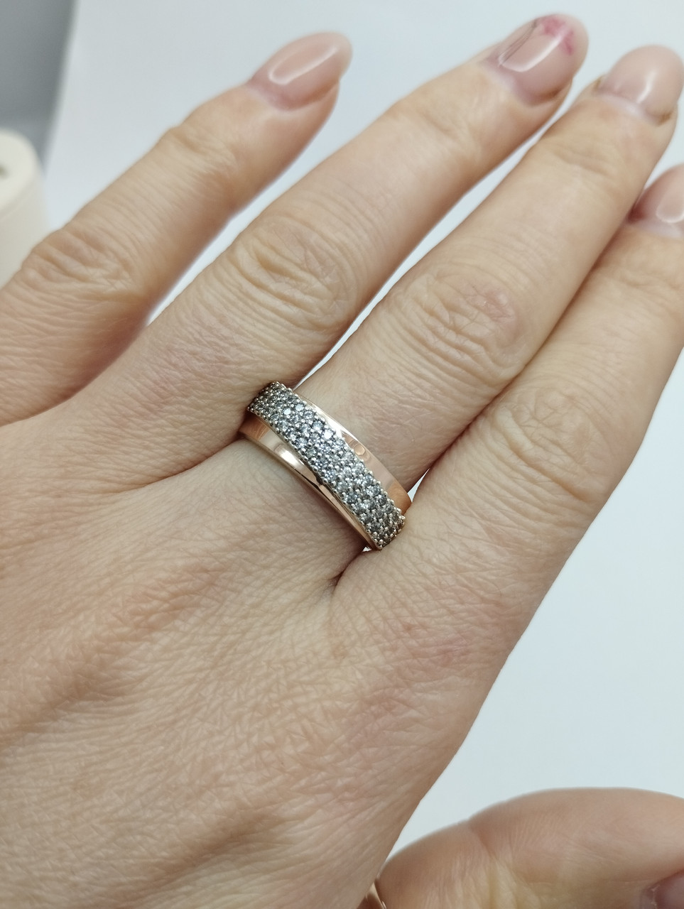 Кільце срібне 925 проби з золотими пластинами 375 проби - Зображення 3