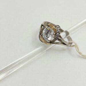 5547896700_zhenskoe-serebryanoe-koltso.jpg Жіноче Срібне кільце з золотими пластинами