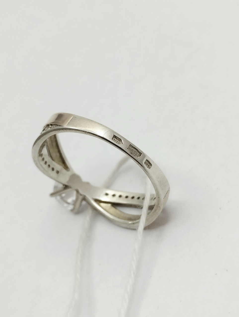 Срібне каблучка з золотими пластинами та цирконієм Ukr-gold - Зображення 3