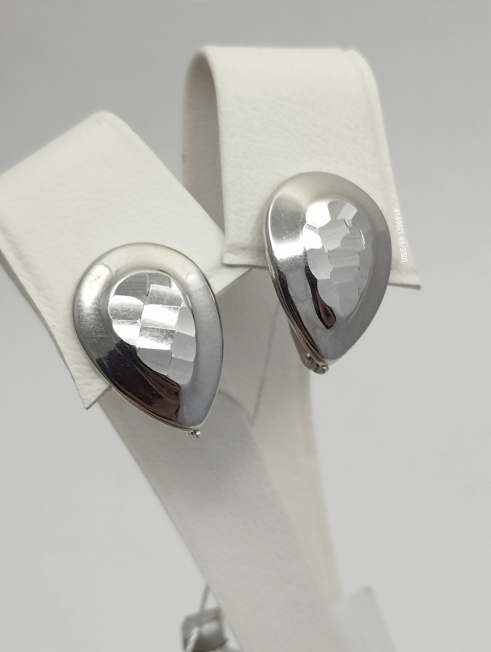 Срібні сережки без вставок Ukr-gold.com