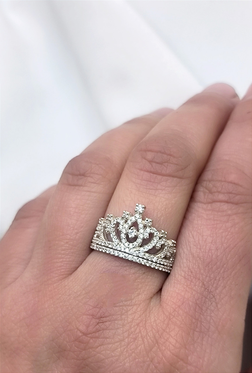 Срібна каблучка корона, каблучка у вигляді корони - Зображення 4