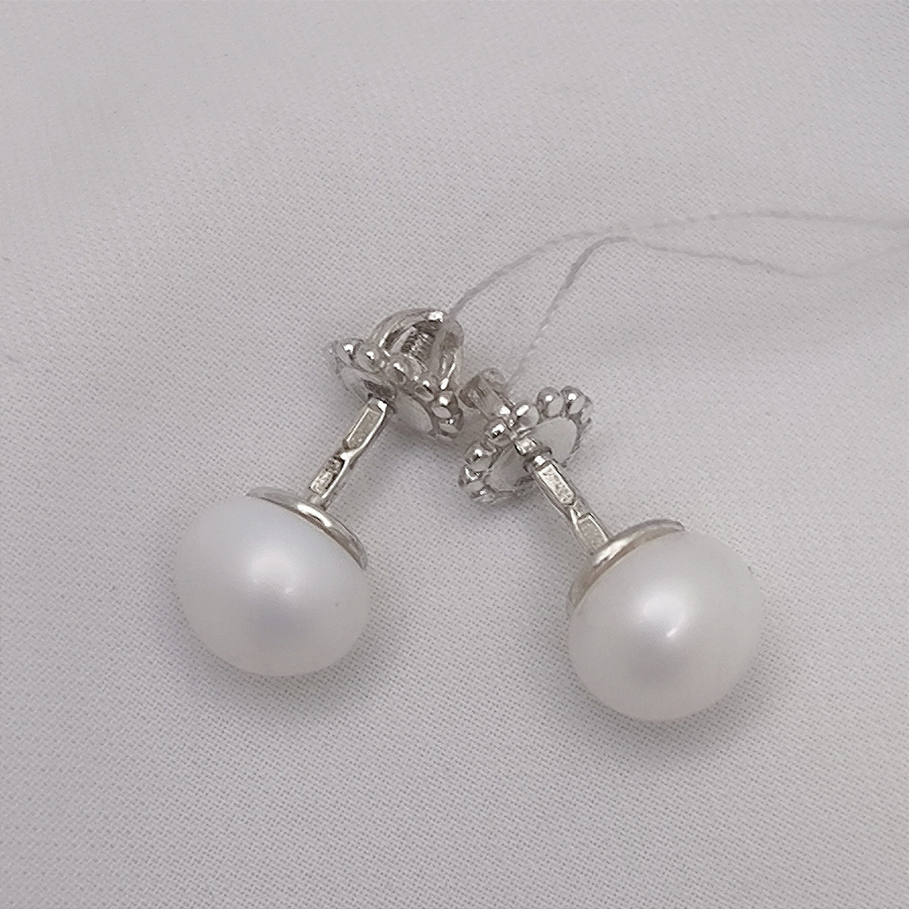 Срібні сережки з культив.перлин Ukr-Gold.com - Зображення 2