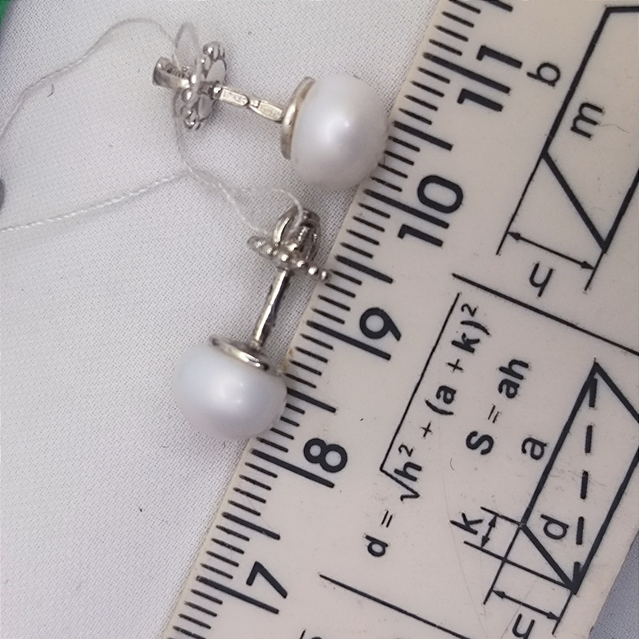 Срібні сережки з культив.перлин Ukr-Gold.com - Зображення 4