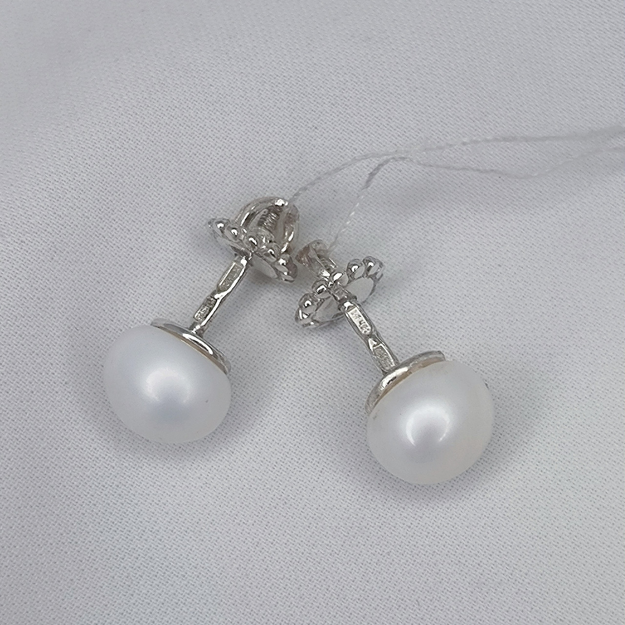 Срібні сережки з культив.перлин Ukr-Gold.com