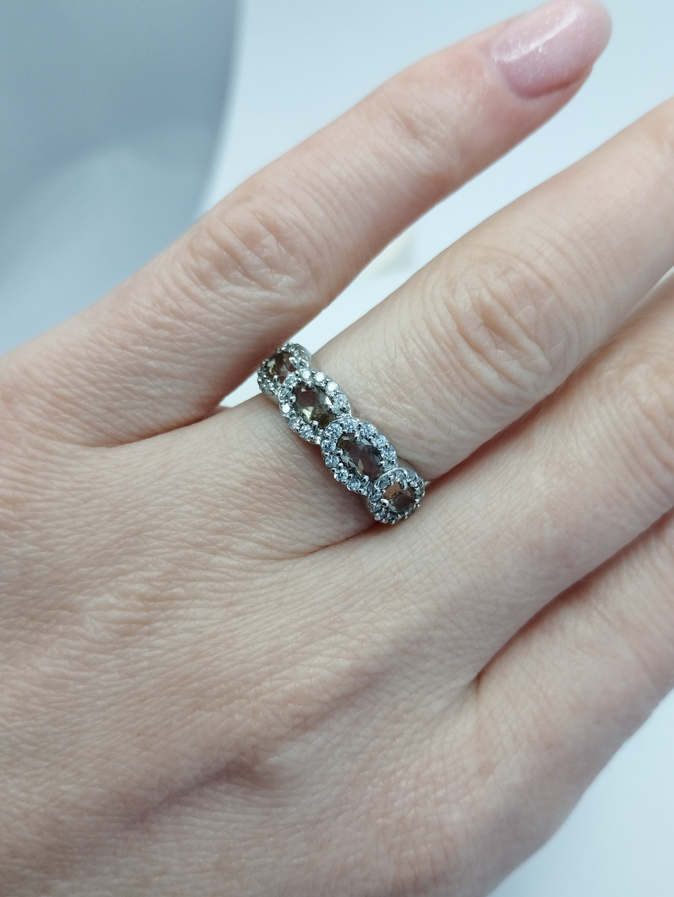 Срібна каблучка з цирконієм і султанітом Ukr-gold - Зображення 2