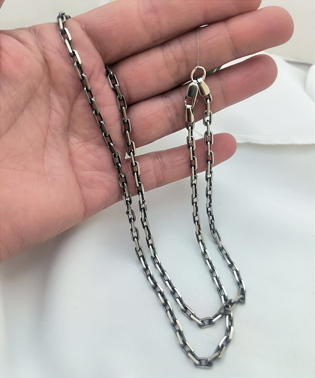 Срібний ланцюг якір, серебряная цепь якорь - Зображення 7