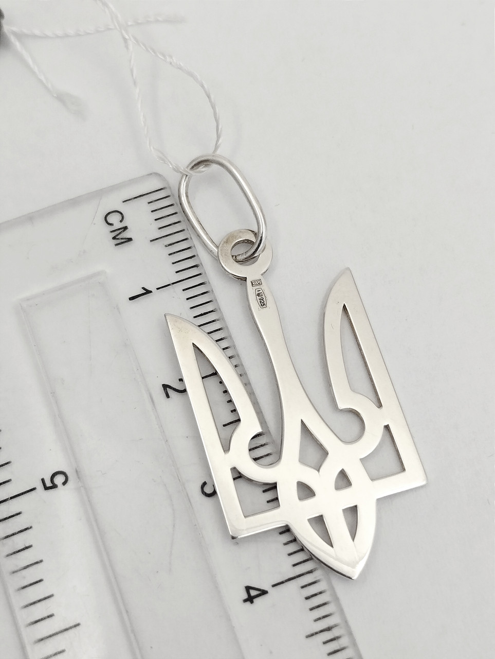 Срібний кулон тризуб Ukr-gold патріотичні прикраси - Зображення 2