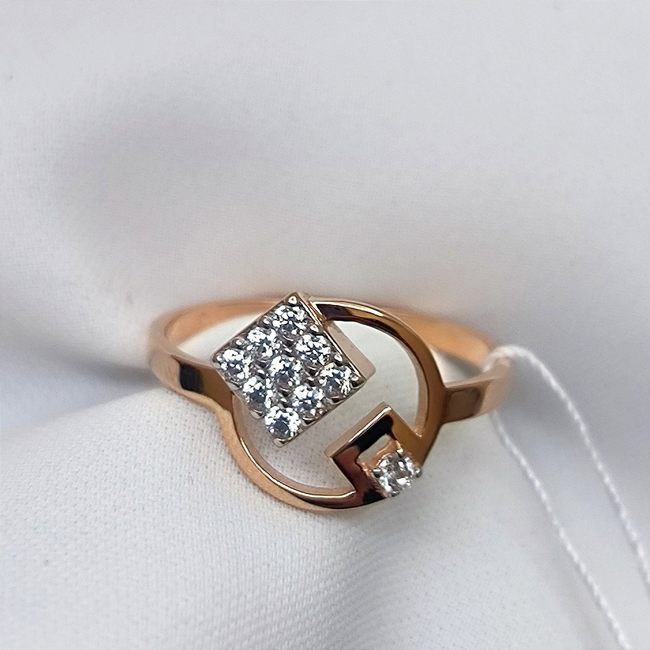 Золота каблучка з камінцями Ukr-Gold - Зображення 3