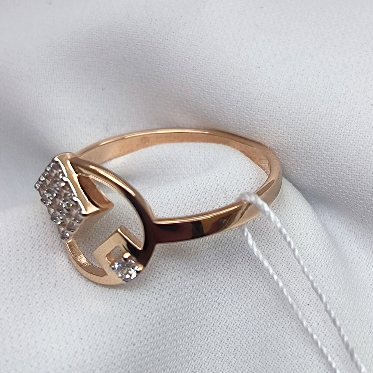 Золота каблучка з камінцями Ukr-Gold - Зображення 4