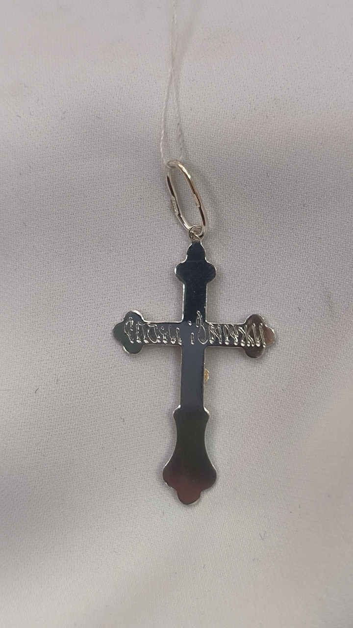 Срібний хрест 925 проби Ukr-Gold - Зображення 2