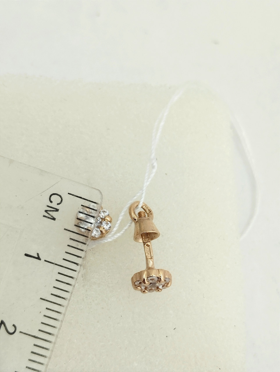 Золоті сережки гвоздики Ukr-gold - Зображення 2