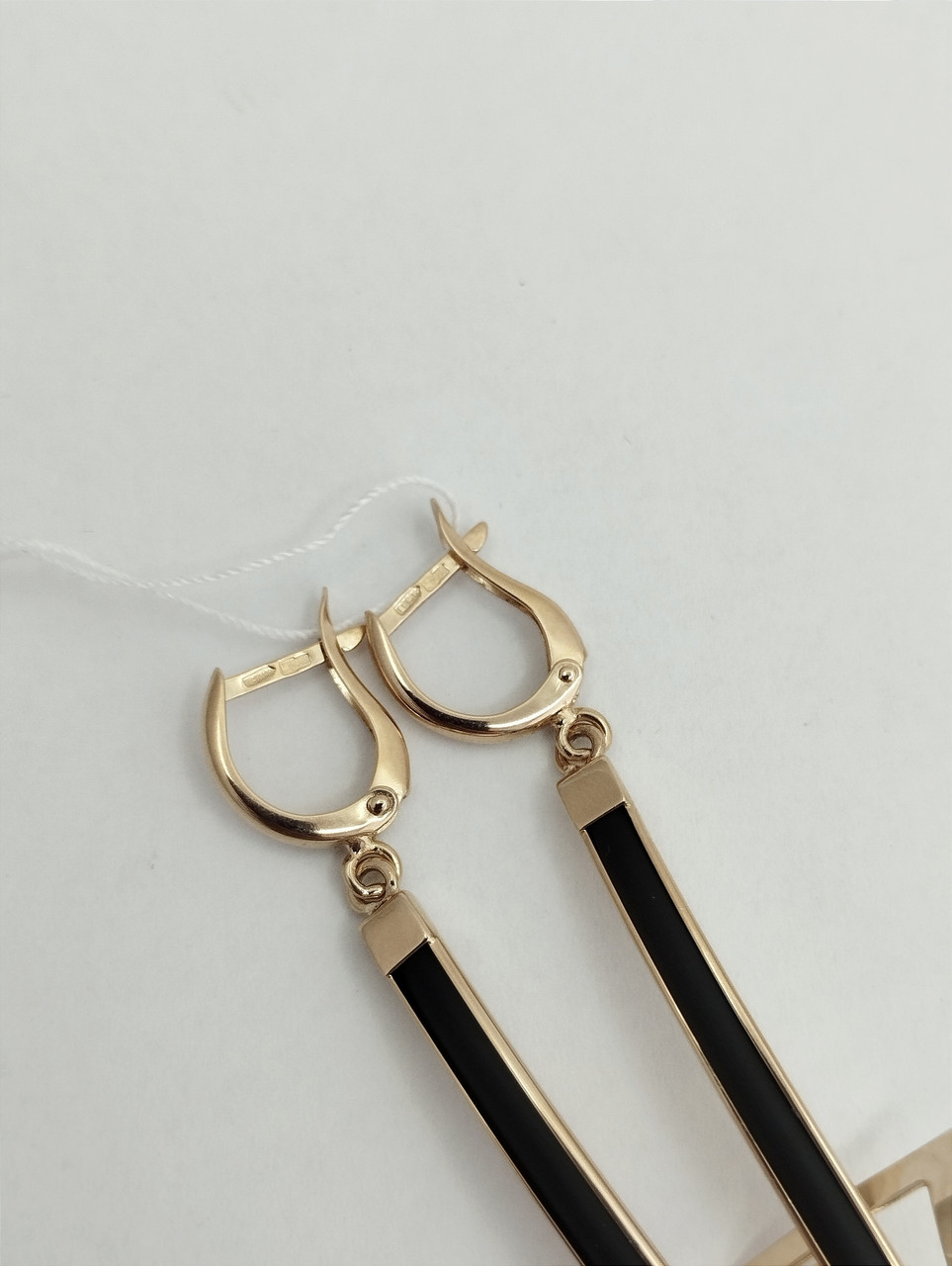 Золоті сережки з каучуком Ukr-gold - Зображення 6