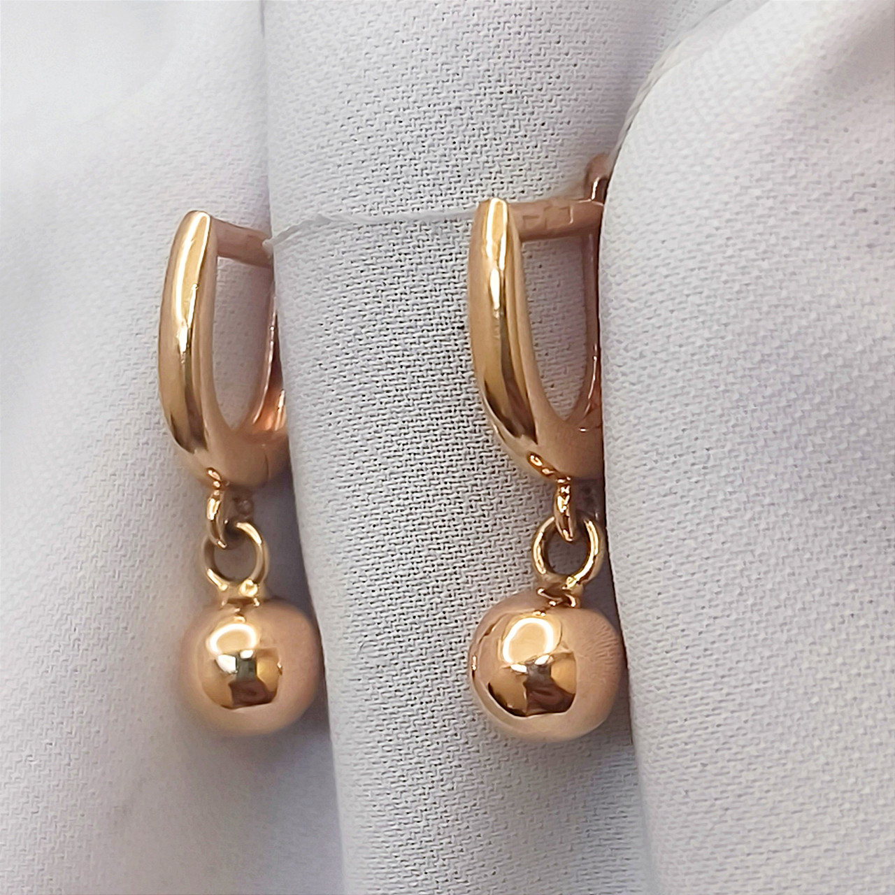 Золоті сережки 585 проби Ukr-Gold - Зображення 3