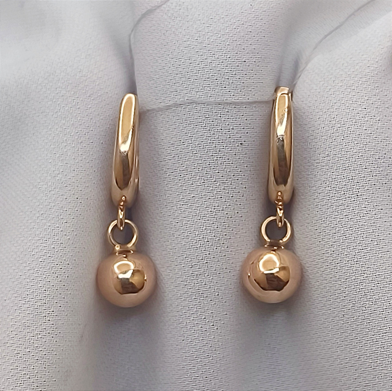 Золоті сережки 585 проби Ukr-Gold