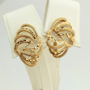 Золоті сережки без вставок Ukr-gold