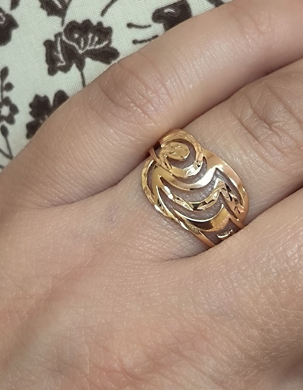 Золота жіноча каблучка в червоному золоті 585 проби - Зображення 4