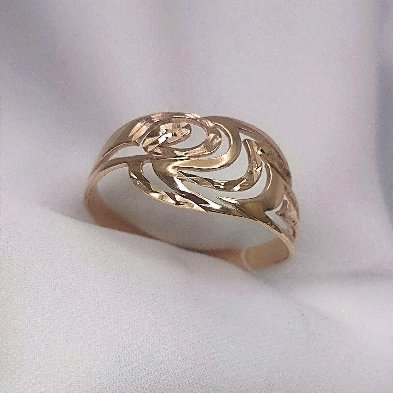 Золота жіноча каблучка в червоному золоті 585 проби - Зображення 2