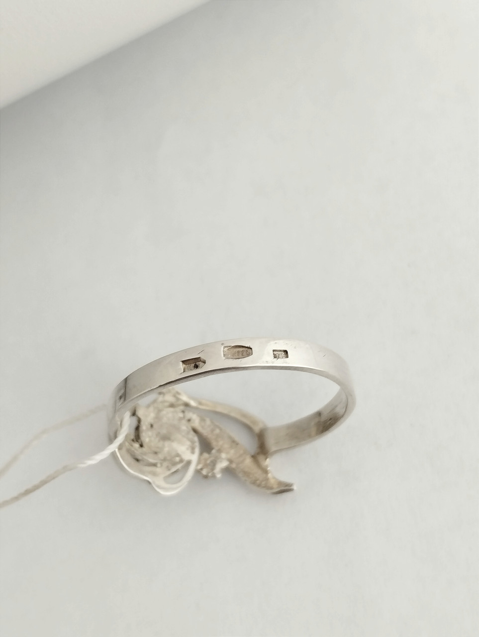 Кільце срібне з золотими пластинами і перлами - Зображення 3