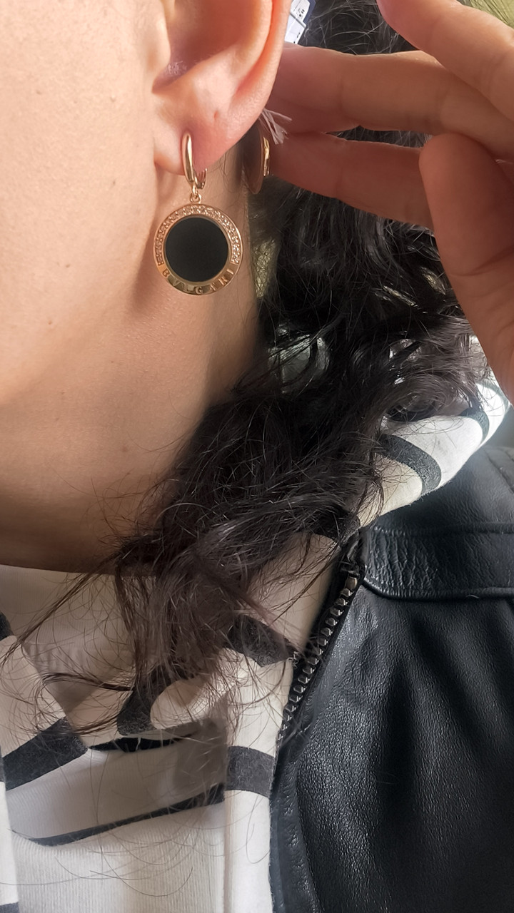 Золоті сережки з емаллю Ukr-gold - Зображення 7