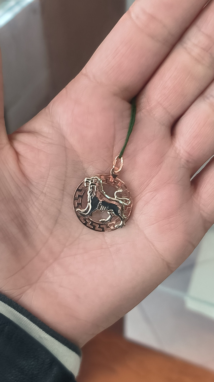 Золотий кулон зодіак "Лев" 585 проби Ukr-Gold.com - Зображення 3