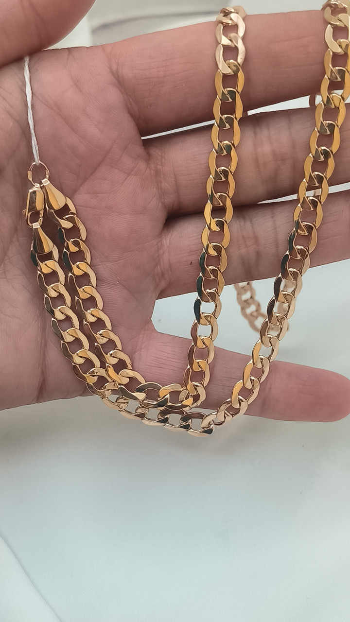 Золотий ланцюг 585 проби плетіння "Панцир" - Зображення 2