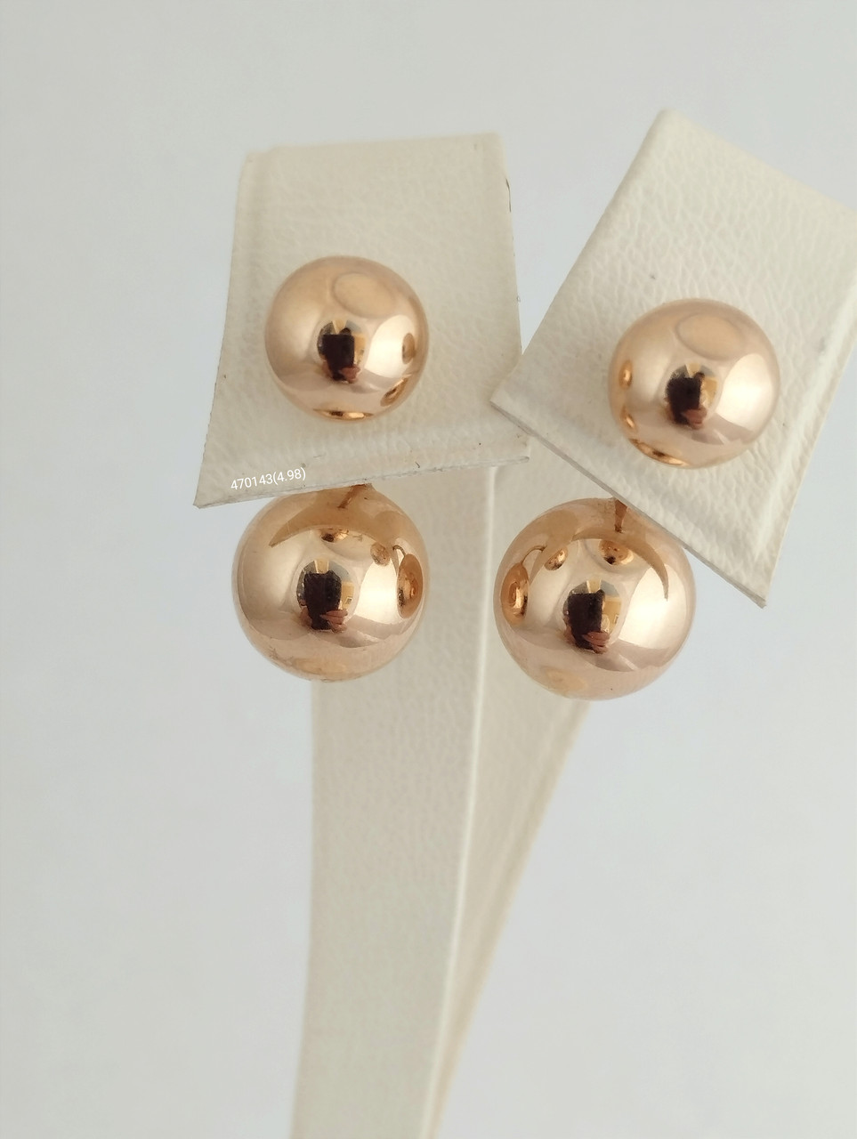 Золоті сережки матрешки, золоті сережки кулі Ukr-gold