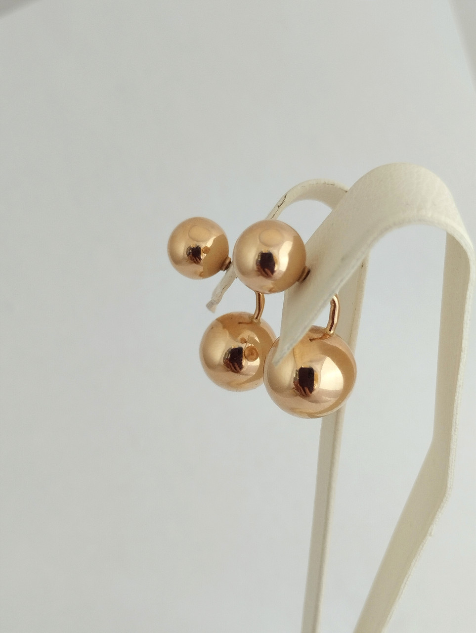 Золоті сережки матрешки, золоті сережки кулі Ukr-gold - Зображення 4