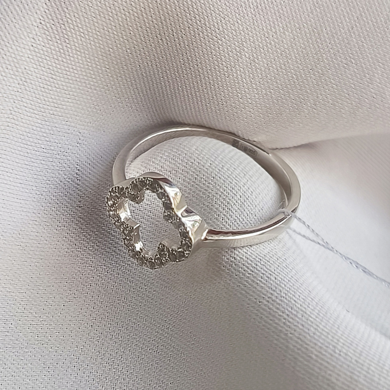 Срібне кільце з цирконієм 925 проби - Зображення 5