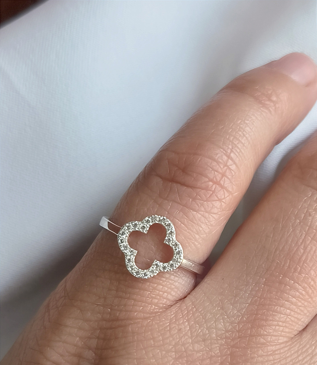 Срібне кільце з цирконієм 925 проби - Зображення 4