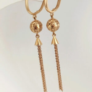 Золоті сережки висячі Ukr-gold