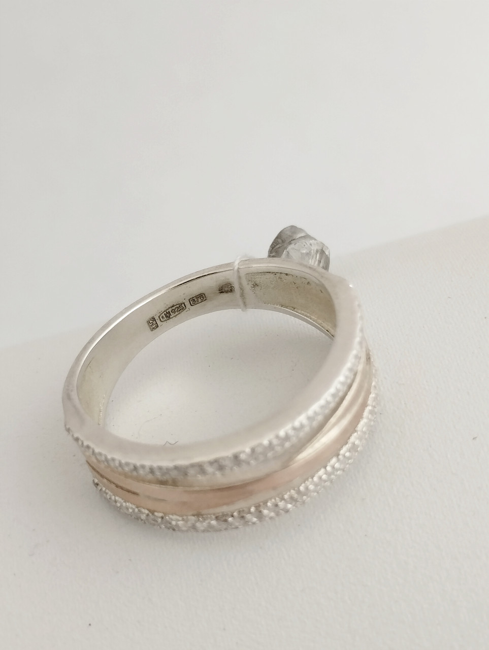 Срібна каблучка з золотими пластинами Ukr-gold - Зображення 3