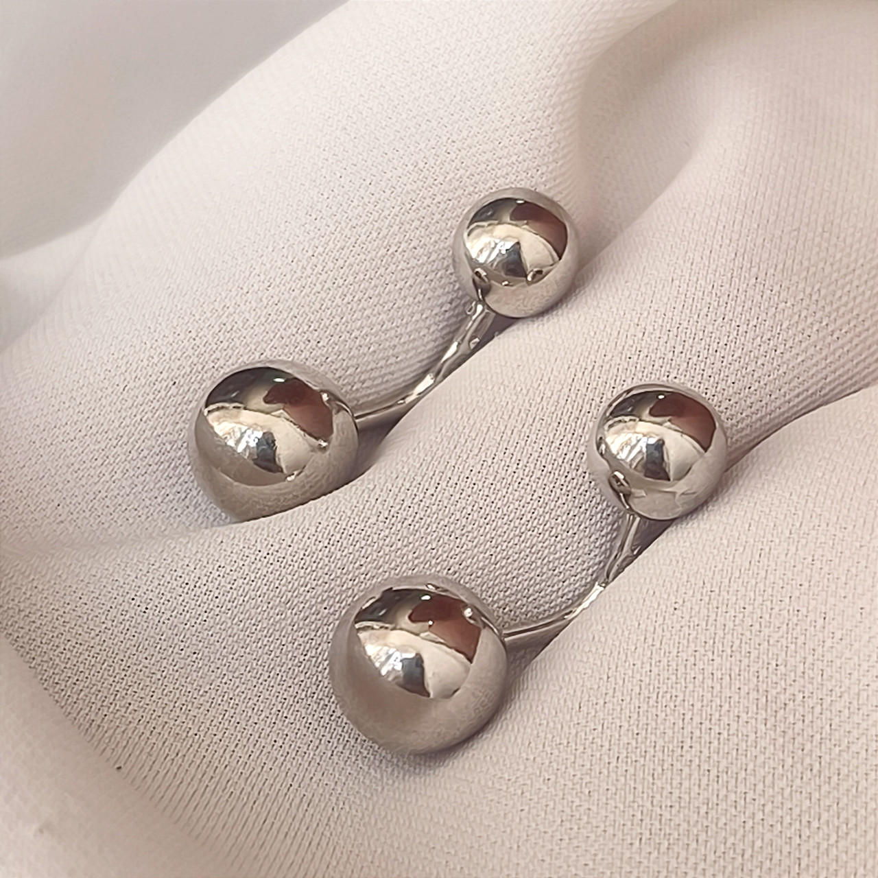 Срібні сережки 925 проби срібні сережки кулі срібні сережки матрьошки - Зображення 3