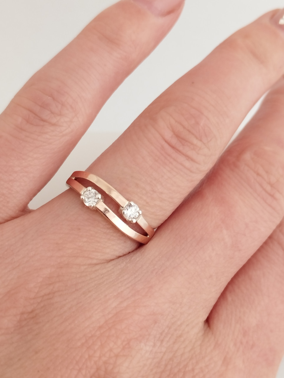 Срібне кільце із золотими пластинами Ukr-gold - Зображення 2