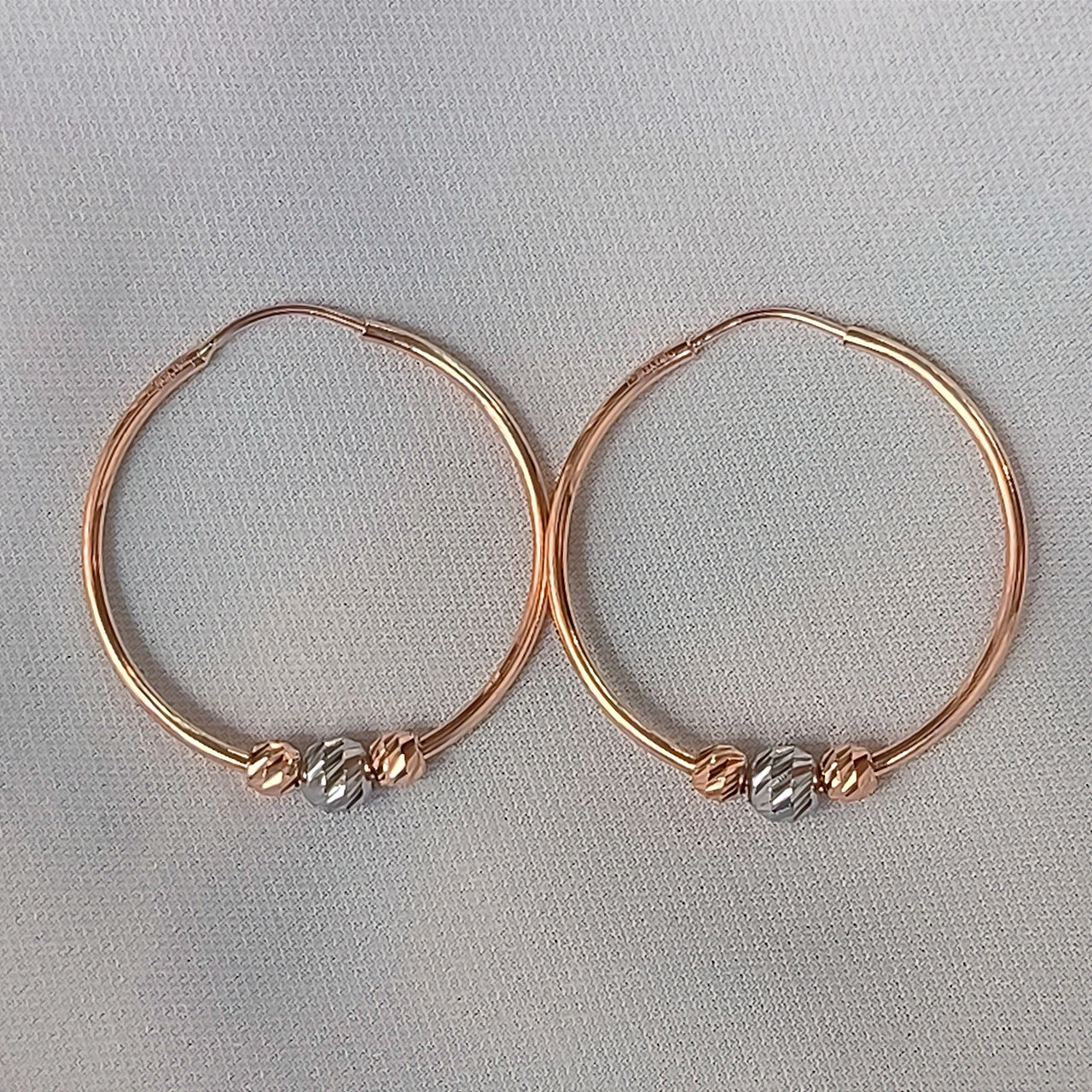 Золоті сережки кільця 585 проби