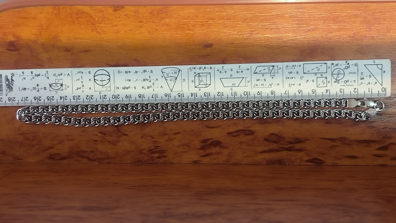 Срібний ланцюг Бісмарк 925 проби з чорнінням - Зображення 5