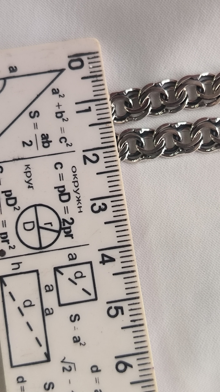 Срібний ланцюг Бісмарк 925 проби з чорнінням - Зображення 6