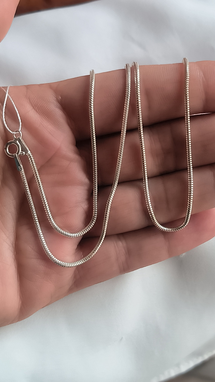 Ланцюг срібна плетіння снейк - Зображення 3