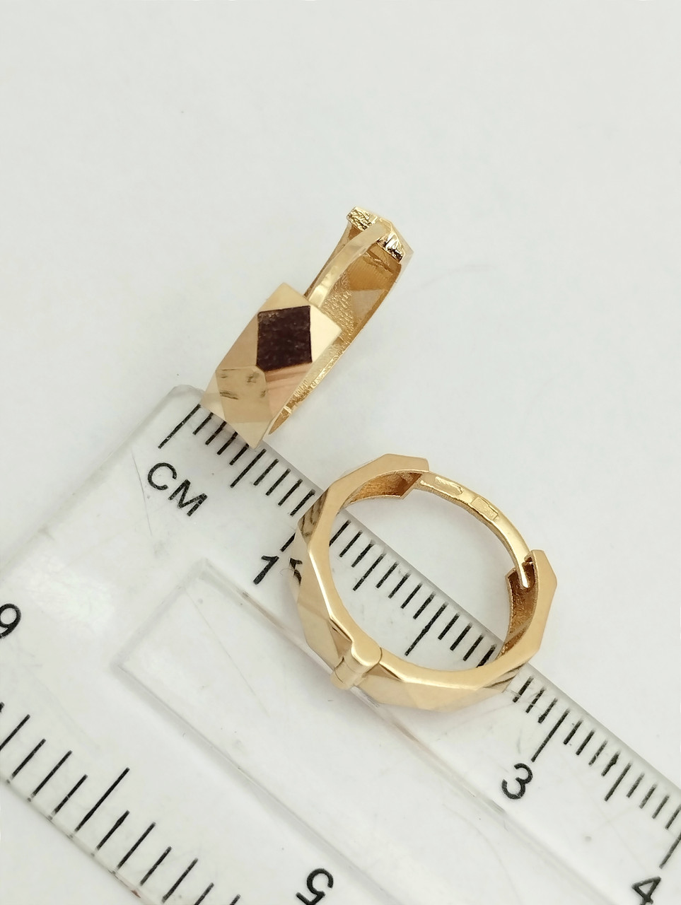 Золоті сережки кільцями Ukr-gold - Зображення 5