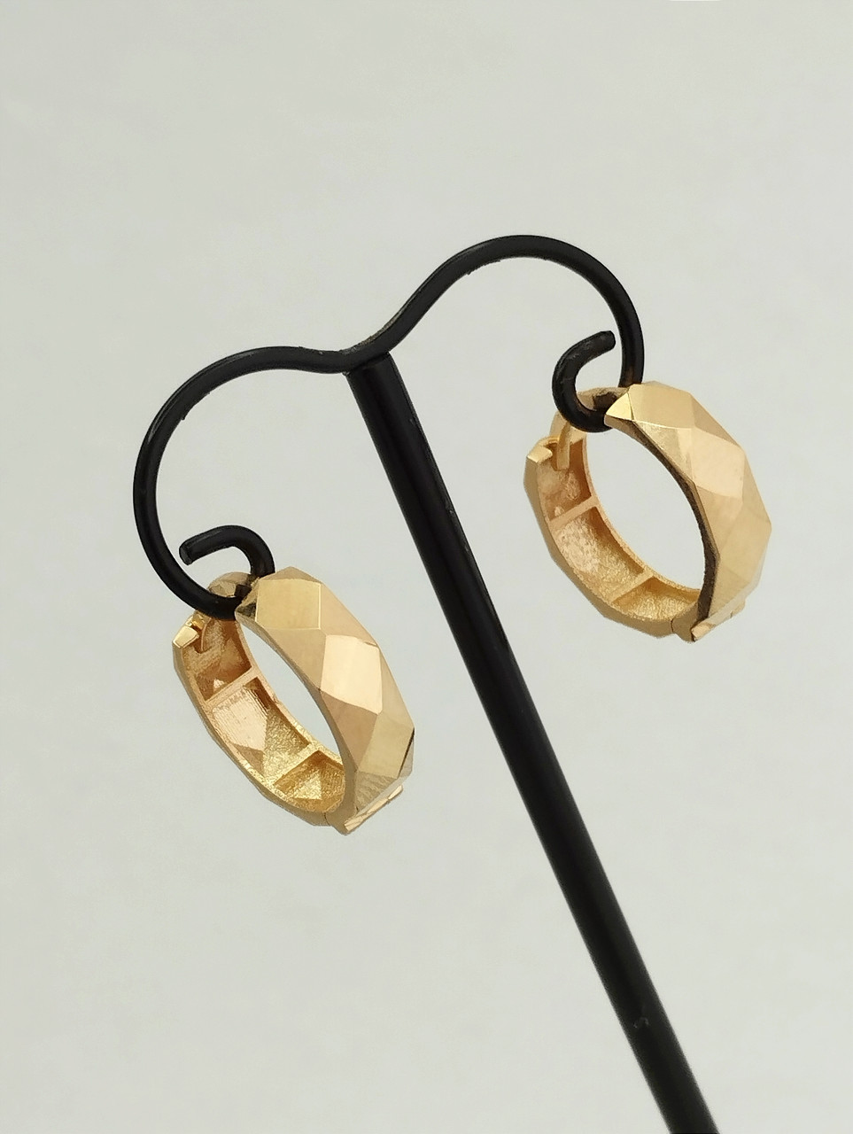 Золоті сережки кільцями Ukr-gold - Зображення 2