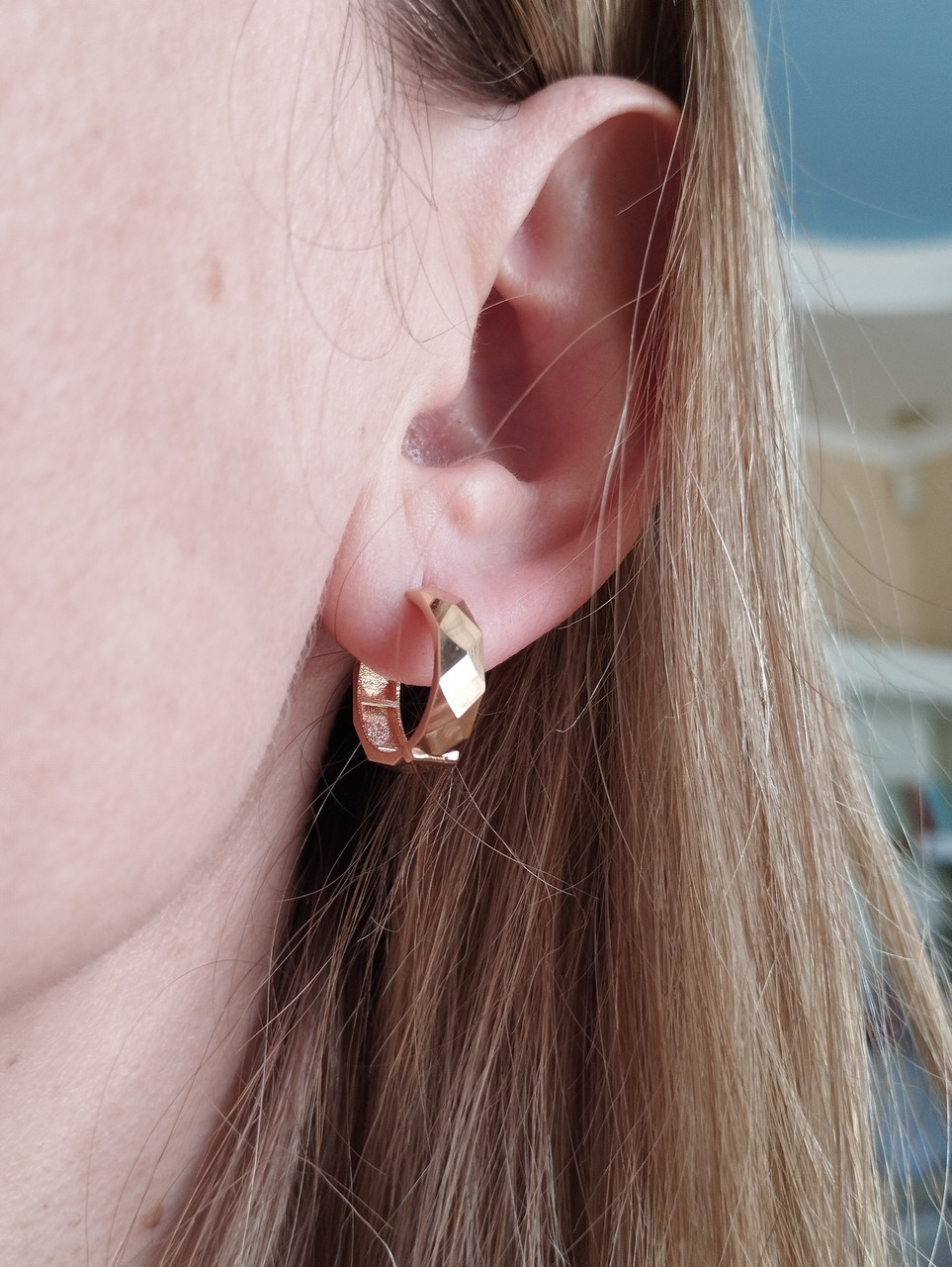 Золоті сережки кільцями Ukr-gold - Зображення 4